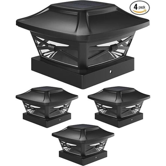 Lighting Renaissance Solar Post Cap - Includes Bases for 4x4 5x5 6x6 Posts - Picture 7 of 7